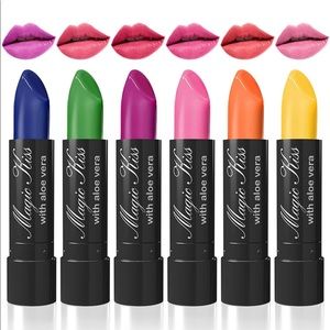 Lip stain, Magic lipstick with aloe vera, smudge free, waterproof, Made in USA